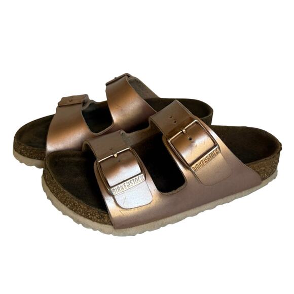 Birkenstock Other - Birkenstock  Kids Sandals Rose Gold Arizona Copper Metallic EU 29 US Kids 11